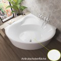 Badewanne Bala 140x140 cm Antirutsch Eckwanne Acrylwanne + Siphon Viega (id: 2209)
