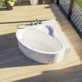 Badewanne Bala 140x140 cm Antirutsch Eckwanne Acrylwanne + Siphon Viega (id: 2209)