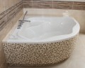 Badewanne Selma 150x150 cm Antirutsch Eckwanne Acrylwanne + Siphon Viega ) (id: 2213)