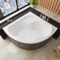 Badewanne Selma 150x150 cm Antirutsch Eckwanne Acrylwanne + Siphon Viega ) (id: 2213)