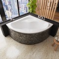 Badewanne Selma 150x150 cm Antirutsch Eckwanne Acrylwanne + Siphon Viega ) (id: 2213)