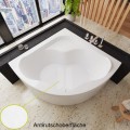 Badewanne Selma 150x150 cm Antirutsch Eckwanne Acrylwanne + Siphon Viega ) (id: 2213)