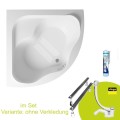 Badewanne Selma 150x150 cm Antirutsch Eckwanne Acrylwanne + Siphon Viega ) (id: 2213) ohen Verkleidung
