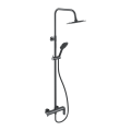 Set Duschsystem Handbrause Armatur Dusche Regendusche Stange Clever Graphit (id: 2214)