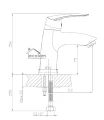 Waschtischarmatur Einhebelmischer Waschbecken Chrom Wasserhahn Armatur Bad Yukon (id: 2216)
