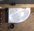 Badewanne Eckwanne Wela 170x100 cm links Ablage Bambus Thermobadewanne Isolierung Acrylwanne + Siphon Viega (id: 2217)