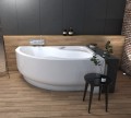 Badewanne Eckwanne Wela 150x100 cm rechts Ablage Bambus Thermobadewanne Isolierung Acrylwanne + Siphon Viega (id: 2220)