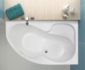 Badewanne Eckwanne Wela 160x100 cm rechts Ablage Bambus Thermobadewanne Isolierung Acrylwanne + Siphon Viega (id: 2221)