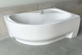 Badewanne Eckwanne Wela 160x100 cm rechts Ablage Bambus Thermobadewanne Isolierung Acrylwanne + Siphon Viega (id: 2221)