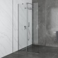 WALK IN Duschwand Duschabtrennung 90-140 cm Vayo Duschkabine Glas Dusche Schiebetür Chrom (id: 2223)