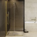 WALK IN Duschwand Duschabtrennung 90-140 cm Vayo Duschkabine Glas Dusche Schiebetür Gold (id: 2224)
