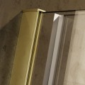 WALK IN Duschwand Duschabtrennung 90-140 cm Vayo Duschkabine Glas Dusche Schiebetür Gold (id: 2224)