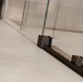 WALK IN Duschwand Duschabtrennung 90-140 cm Vayo Duschkabine Glas Dusche Schiebetür Schwarz Black (id: 2225)