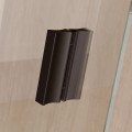 WALK IN Duschwand Duschabtrennung 90-140 cm Vayo Duschkabine Glas Dusche Schiebetür Schwarz Black (id: 2225)