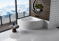 Badewanne Eckwanne Dina 140 x 140 cm Antirusch Acrylwanne + Siphon Viega (id: 2226)