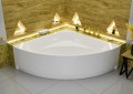 Badewanne Eckwanne Dina 140 x 140 cm Antirusch Acrylwanne + Siphon Viega (id: 2226)