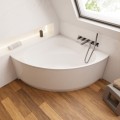 Badewanne Eckwanne Dina 140 x 140 cm Antirusch Acrylwanne + Siphon Viega (id: 2226)
