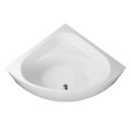 Badewanne Eckwanne Dina 140 x 140 cm Antirusch Acrylwanne + Siphon Viega (id: 2226)