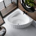 Badewanne Eckwanne Dina 140 x 140 cm Antirusch Acrylwanne + Siphon Viega (id: 2226)