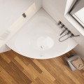 Badewanne Eckwanne Dina 140 x 140 cm Antirusch Acrylwanne + Siphon Viega (id: 2226)