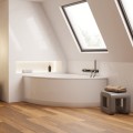 Badewanne Eckwanne Dina 140 x 140 cm Antirusch Acrylwanne + Siphon Viega (id: 2226)