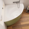 Badewanne Eckwanne Dina 140 x 140 cm Antirusch Acrylwanne + Siphon Viega (id: 2226)