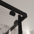 Duschkabine Azul 80x80 x185 cm Viereck Duschabtrennung Glas Wand Easy Clean schwarz (id: 2227)