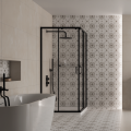 Duschkabine Azul 80x80 x185 cm Viereck Duschabtrennung Glas Wand Easy Clean schwarz (id: 2227)