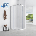 Duschkabine Azul 80x80 x185 cm Easy Clean Viertelkreis R55 Glas Wand chrom Duschabtrennung (id: 2229)