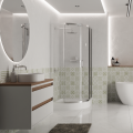 Duschkabine Azul 90x90 x185 cm Easy Clean Viertelkreis R55 Glas Wand chrom Duschabtrennung (id: 2230)