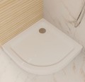 SET Duschkabine 80 x 80 cm Azul + Duschwanne Brausewanne Ben Viertelkreis Dusche (id: 2231)