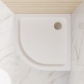 SET Duschkabine 80 x 80 cm Azul + Duschwanne Brausewanne Ben Viertelkreis Dusche (id: 2231)