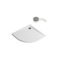 Duschwanne Dusche 100x100 cm Duschtasse Sense Viertelkreis flach + Siphon (id: 2239)