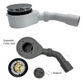 Duschwanne Dusche 100x100 cm Duschtasse Sense Viertelkreis flach + Siphon (id: 2239)