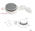 Duschwanne Dusche 100x100 cm Duschtasse Sense Viertelkreis flach + Siphon (id: 2239)