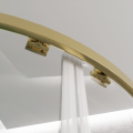 Duschkabine Lazuro 80x80 x200 cm Easy Clean Viertelkreis gold gebürstet (id: 2233)
