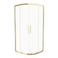 Duschkabine Lazuro 90x90 x200 cm Easy Clean Viertelkreis gold gebürstet (id: 2234)