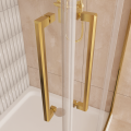 Duschkabine Lazuro 80x80 x200 cm Easy Clean Viereck gold gebürstet (id: 2245)