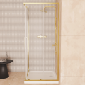 Duschkabine Lazuro 80x80 x200 cm Easy Clean Viereck gold gebürstet (id: 2245)