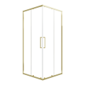 Duschkabine Lazuro 90x90 x200 cm Easy Clean Viereck gold gebürstet (id: 2246)