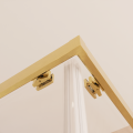 Duschkabine Lazuro 90x90 x200 cm Easy Clean Viereck gold gebürstet (id: 2246)