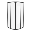 SET Duschkabine 90x90 cm Azul schwarz + Duschwanne Brausewanne Ben Viertelkreis Dusche (id: 2250)