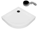 SET Duschkabine 90x90 cm Azul schwarz + Duschwanne Brausewanne Ben Viertelkreis Dusche (id: 2250)