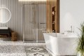 Vorwandbadewanne 150x72 cm Lila halb freistehende Badewanne Wall Slim Wandbadewanne (id: 2252)