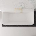 Vorwandbadewanne 150x72 cm Lila halb freistehende Badewanne Wall Slim Wandbadewanne (id: 2252)