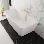 Vorwandbadewanne 150x72 cm Lila halb freistehende Badewanne Wall Slim Wandbadewanne