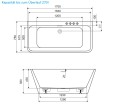 Vorwandbadewanne 170x75 cm Lila halb freistehende Badewanne Wall Slim Wandbadewanne (id: 2254)