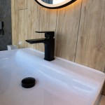 Waschtischarmatur Armatur Wasserhahn Badarmatur Keria schwarz Modern Design 