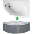 Badewanne Eckwanne Standard 130x85 cm rechts