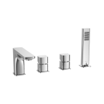 Badewannenarmatur Wannenrandarmatur Armatur 4 Loch Keria Chrom 